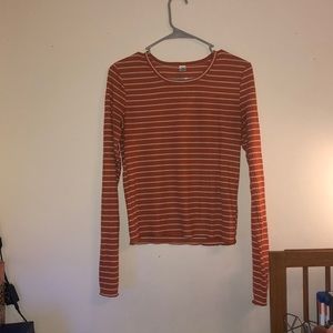Striped orange and white long sleeve
